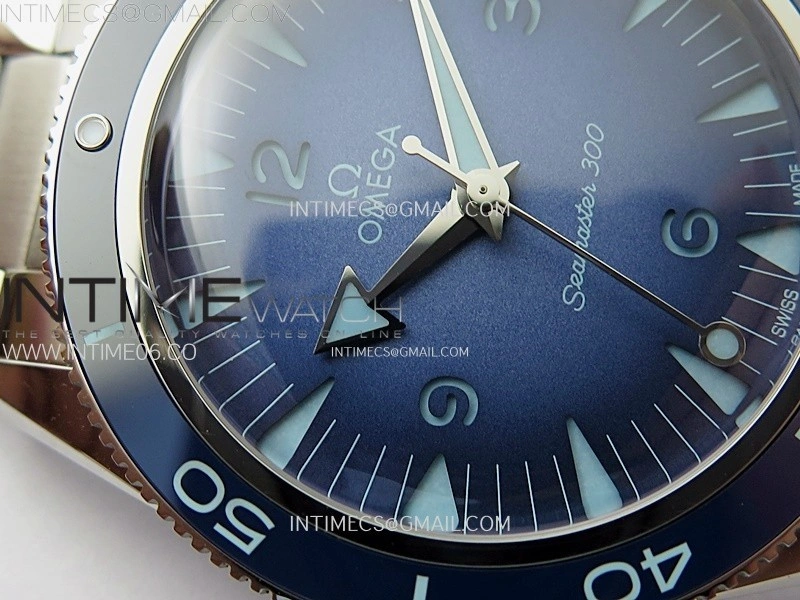 Seamaster 300 Master Spectre 234.30.41.21.03.002 SS VSF Best Edition Blue Dial on Bracelet A8912
